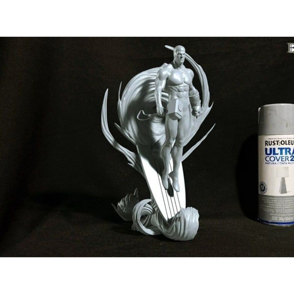 silver surfer custom figure stands approximately 10 inches tall